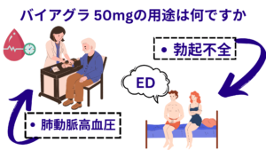 バイアグラ 50mgは、以下の症状の治療に使用されます。

勃起不全
肺動脈高血圧